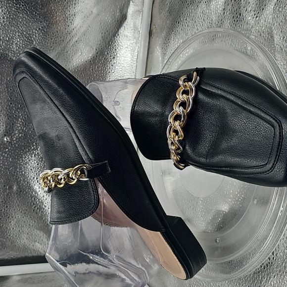 ermonn Shoes - C Black Ermonn MULES Chain Accents Sz 10